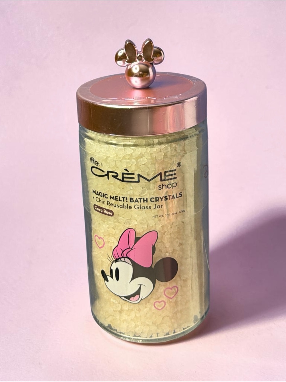 The Crème Shop Minnie Magic Melti Bath Crystals with Pink Lid
